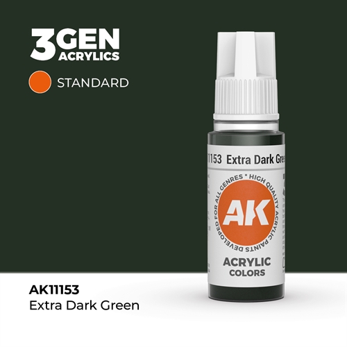 AK11153 Acrylfarbe, 17 ml, extra dunkelgrün - Standard