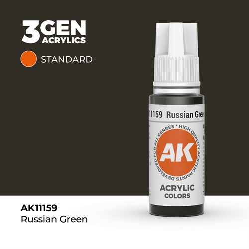 AK11159 Acrylfarbe, 17 ml, Russischgrün - Standard