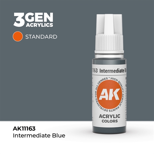 AK11163 Acrylfarbe, 17 ml, mittelblau - Standard