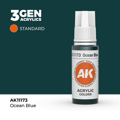 AK11173 Acrylfarbe, 17 ml, Ozeanblau - Standard