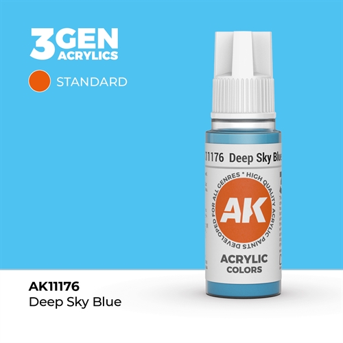 AK11176 Acrylfarbe, 17 ml, tiefes Himmelblau – Standard