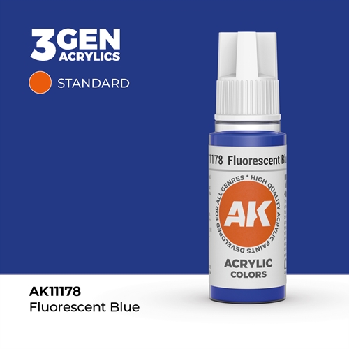 AK11178 Acrylfarbe, 17 ml fluoreszierendes Blau – Standard