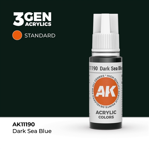 AK11190 Acrylfarbe, 17 ml, dunkles Meerblau - Standard