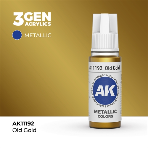 AK11192 Acrylfarbe, 17 ml, Altgold - Metallic