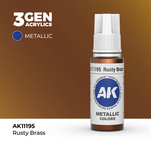 AK11195 Acrylfarbe, 17 ml, rostiges Messing – Metallic