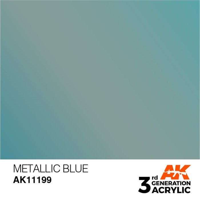 AK11199 Acrylfarbe, 17 ml, Metallic-Blau – Metallic