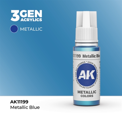 AK11199 Acrylfarbe, 17 ml, Metallic-Blau – Metallic