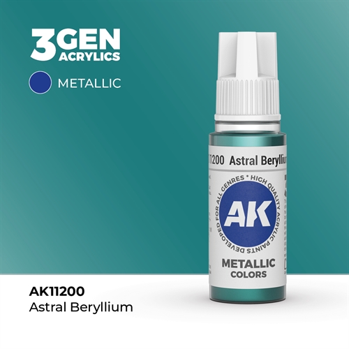 AK11200 Acrylfarbe, 17 ml, Astral Beryllium – Metallic