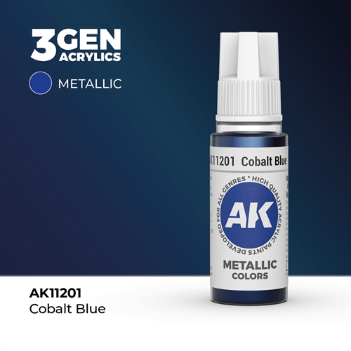 AK11201 Acrylfarbe, 17 ml, Kobaltblau - Metallic