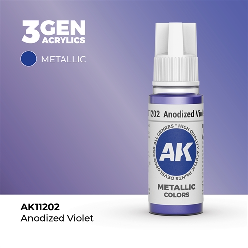AK11202 Acrylfarbe, 17 ml, eloxiertes Violett - Metallic