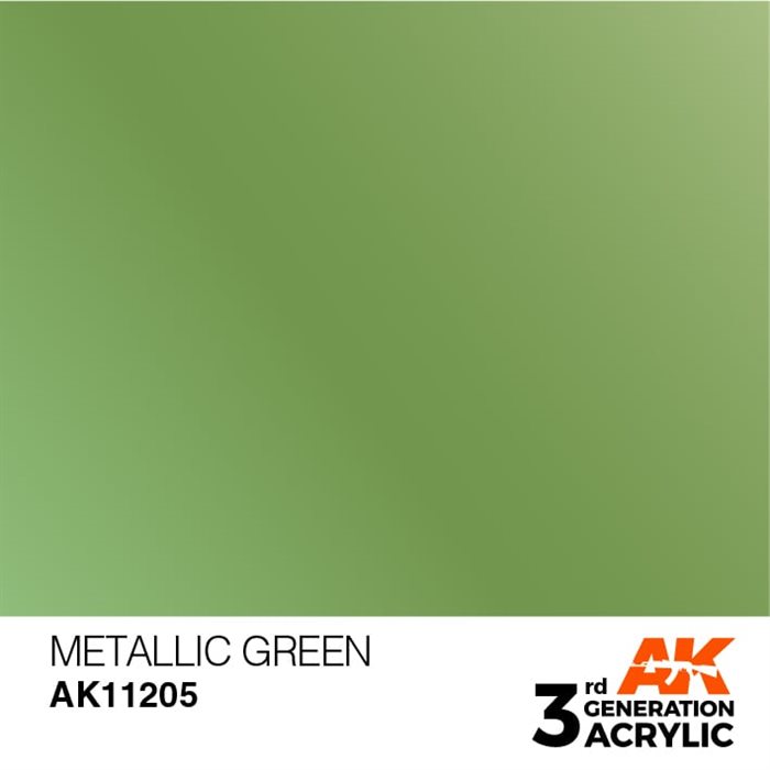 AK11205 Acrylfarbe, 17 ml, Metallic-Grün – Metallic