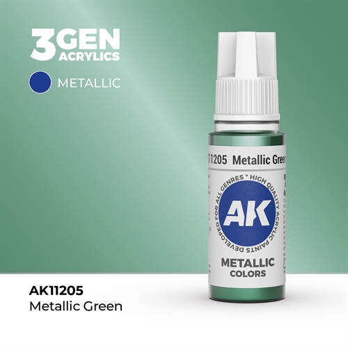 AK11205 Acrylfarbe, 17 ml, Metallic-Grün – Metallic