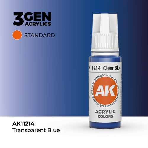 AK11214 Acrylfarbe, 17 ml, klares Blau – Standard