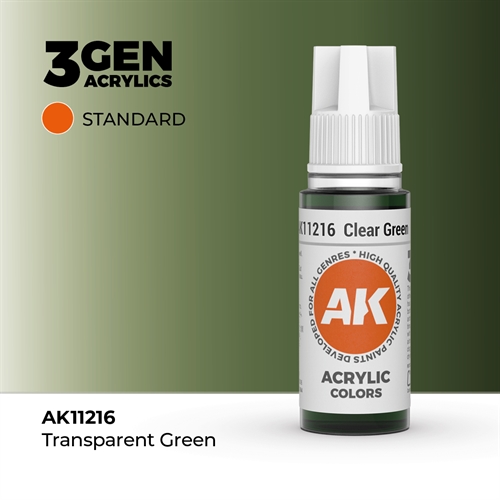 AK11216 Acrylfarbe, 17 ml, klargrün - Standard