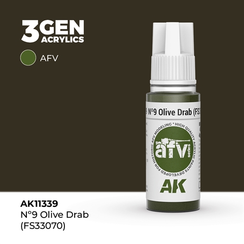 AK11339 Nº9 OLIVGRÜN (FS33070)– AFV, 17 ml