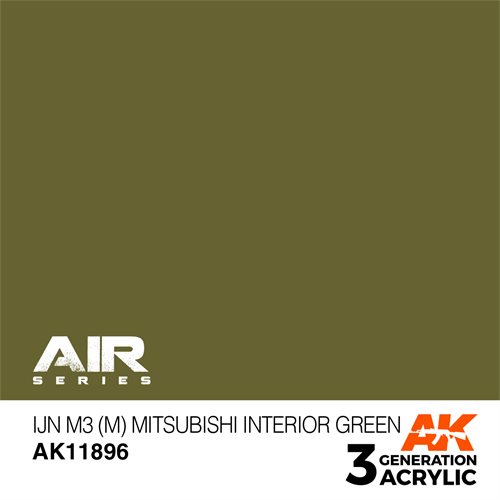 AK 11896 IJN M3 (M) MITSUBISHI INTERIEUR GRÜN - AIR, 17 ml