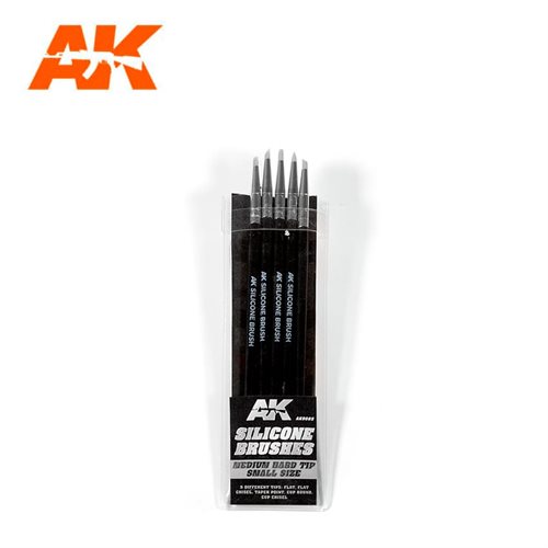 AK 9085 SILIKONPINSEL MITTLERE SPITZE KLEIN (5 SILIKONBLEISTIFTE)