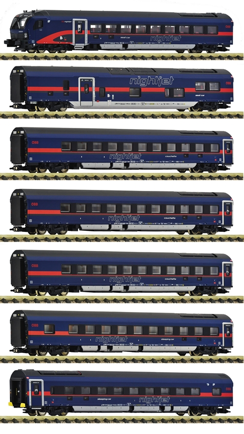 Fleischmann 6270065 7-teiliges Set: Nightjet, ÖBB, Gleis N
