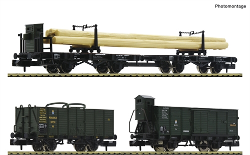 Fleischmann 6660061 3-tlg. Set: Güterwagen, K.Bay.Sts.B.