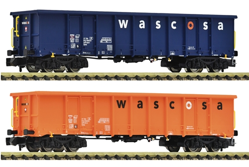 Fleischmann 6660140 2-teiliges Set: Offene Güterwagen, Wascosa, Spur N