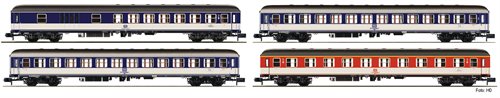 Fleischmann 881908 4-tlg. Set „Popfarbener DC-Zug“, DB, ep IV, SPUR N