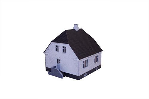 Hobbytrade 87286 Maurermeistervilla in weißem Putz, Laserschnitt, H0