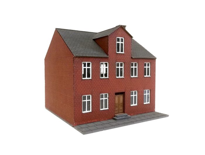 Hobbytrade 87227 Rotes Stadthaus mit Zweig, H0