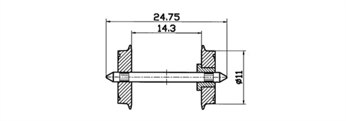 Roco 40198 DC NEM Standard-Achsensatz