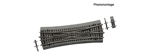  Roco 42595 Doppelkreuzungsgleis DKW15 mit Schotter, H0