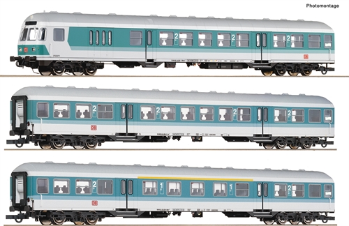 Roco 6200034 3-teiliges Set 1: Nahverkehrswagen der DB AG, Ep. V-VI, DC, H0 