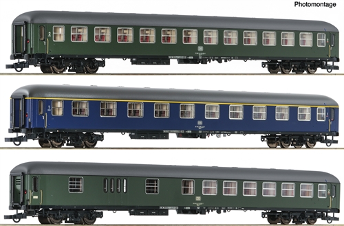 Roco 6200051 3-teiliges Set 1: D 377 „Hispania-Express“, DB, Folge IV, DC, H0 