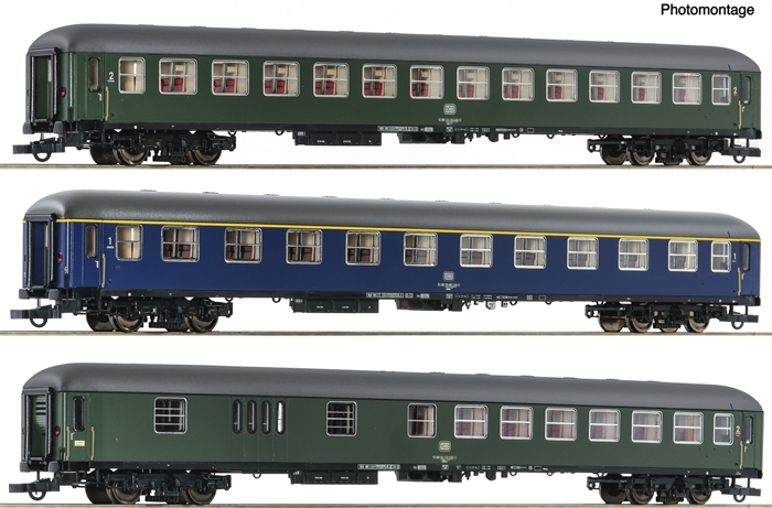 Roco 6200051 3-teiliges Set 1: D 377 „Hispania-Express“, DB, Folge IV, DC, H0 