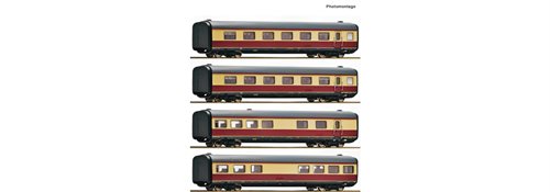 Roco 6200003 4-tlg. Set: Mittelwagen zum Gasturbinentriebzug BR 602, DB, DC, ep IV