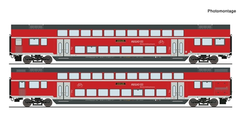 Roco 6220145 2-teiliges Set: Doppelstockwagen, DB AG, AC