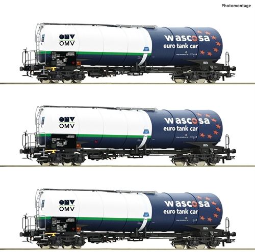 Roco 6600054 3-teiliges Set: Tanker, Wascosa/OMV, Epoche VI, KOMMT NEU 2024