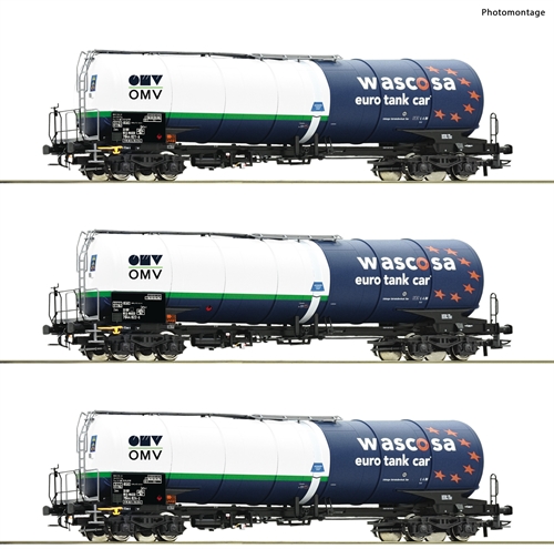 Roco 6600054 3-teiliges Set: Tanker, Wascosa/OMV, Epoche VI