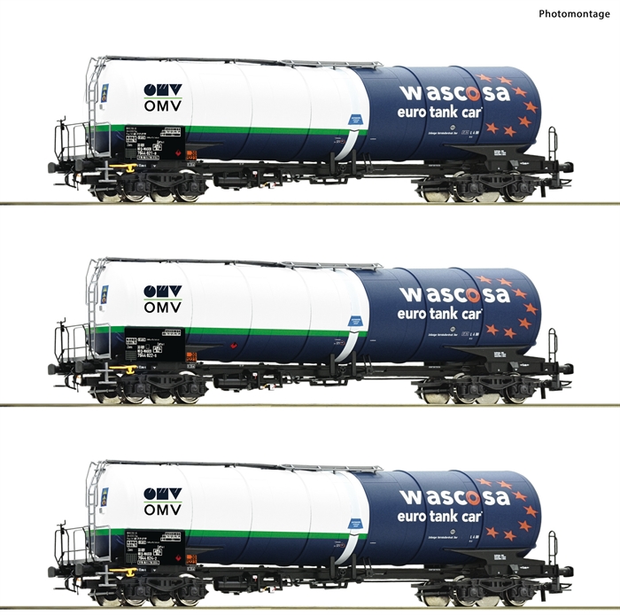 Roco 6600054 3-teiliges Set: Tanker, Wascosa/OMV, Epoche VI