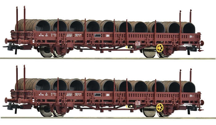 Roco 6600119 2-teiliges Set: Triebwagen beladen mit Drahtrollen, SNCF, Ep IV