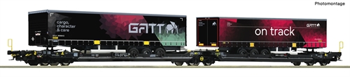 Roco 6600170 Doppeltaschen-Gelenkwagen T3000e, TX Logistik, Diverse Privatbahnen, Ep VI, H0