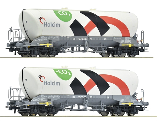 Roco 6600192 2-teiliges Silowagen-Set, Holcim, H0