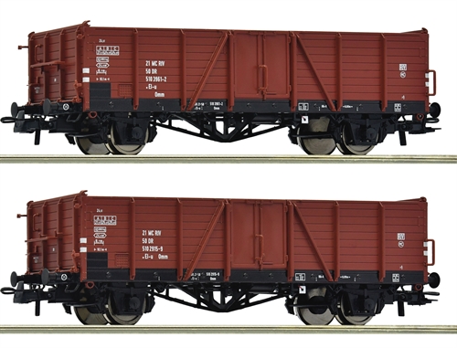 Roco 6600194 2-teiliges Set: Offene Güterwagen, DR