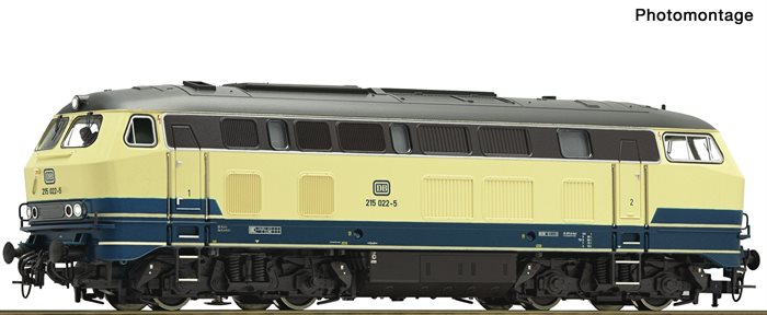 Roco 70761 Diesellokomotive BR 215, DB, ep IV, DC,  H0 