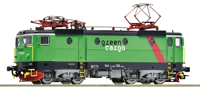 Roco 7520007 Elektrolokomotive Rc4 1305, Green Cargo, SJ, AC-Sound