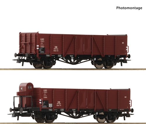 Roco 76289 2-tlg. Set: Offene Güterwagen, DB