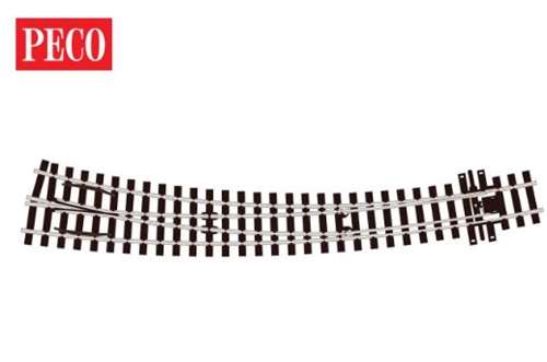 Peco SL-e1487 Bogenweiche, großer Radius, links, H0m, Code 75