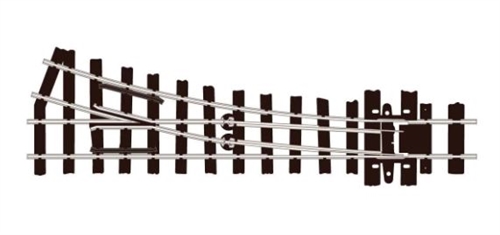 Peco SL-e491 Weiche (unregelmäßige Schwellen), kleiner Radius, rechts, Code 80