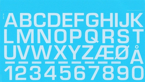 DMC Decals 25H RDAF Zahl 3 Größe - weiße Decals, 1 mm, 3 mm & 5 mm