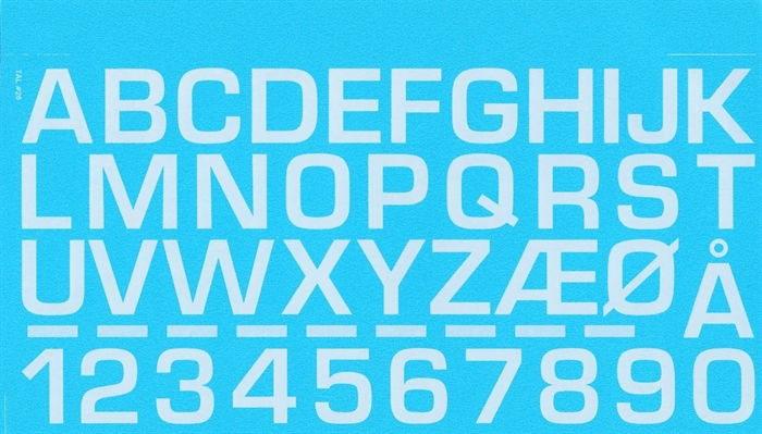 DMC Decals 25H RDAF Zahl 3 Größe - weiße Decals, 1 mm, 3 mm & 5 mm