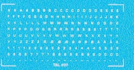 DMC Decals 37H RDAF Buchstaben und Zahlen - weiße Abziehbilder, 0,75 mm hoch