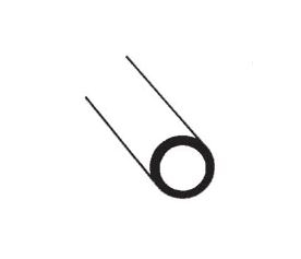 Plastruct 90608 Polystyrolrohr, Ø 9,5 mm, Länge 38,1 cm, 5 Stück